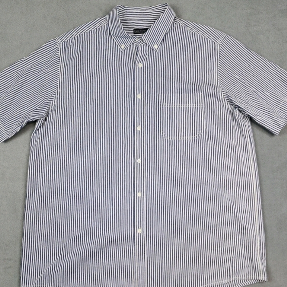 Faded Glory Black and White Casual Button Down Shirt